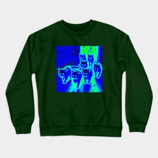 Radioactive Cats Escape From the Science Lab Crewneck Sweatshirt